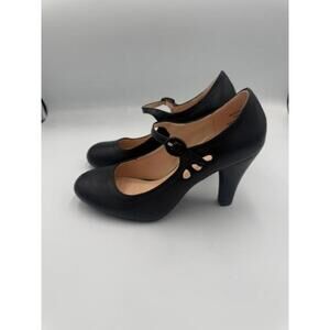 J. Adams Pixie Black PU Mary Jane Pumps Size 7
